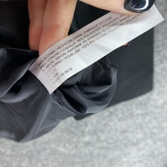 New Eloquii Jacket Women 18/20 Plus Black Crew Neck Long Sleeve Lined Button - Picture 6 of 11